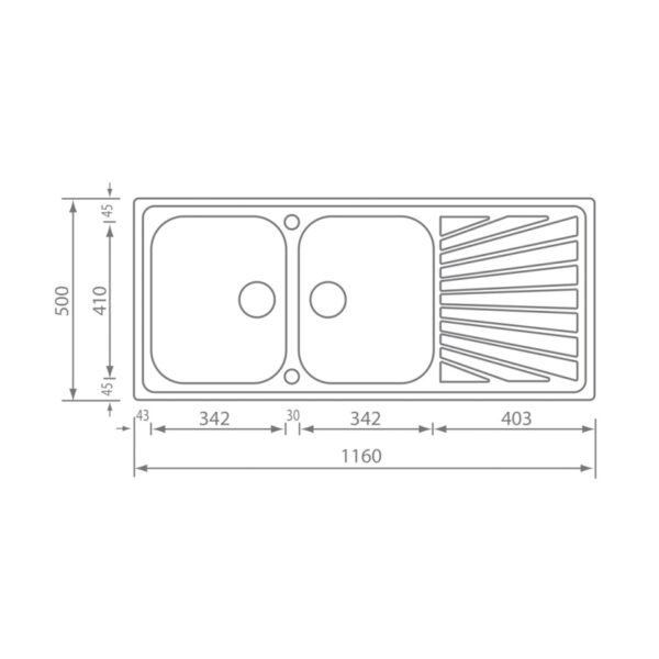 STAINLESS STEEL 11457 COMETA SATINE (116X50) SANITEC - Image 2