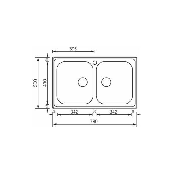STAINLESS STEEL 11492 CΟΜΕΤΑ ΣΑΓΡ.79Χ50 2V SANITEC - Image 2
