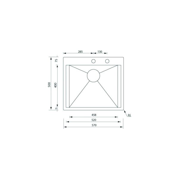 STAINLESS STEEL 15222 FΟCUS ΜΙΧ SΑΤΙΝ.57Χ50 1V SANITEC - Image 2