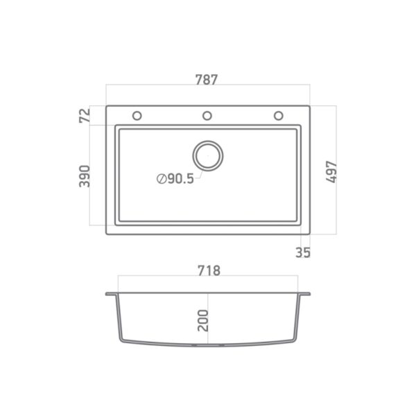ULTRA GRANITE 808 (79Χ50) SANITEC - Image 2