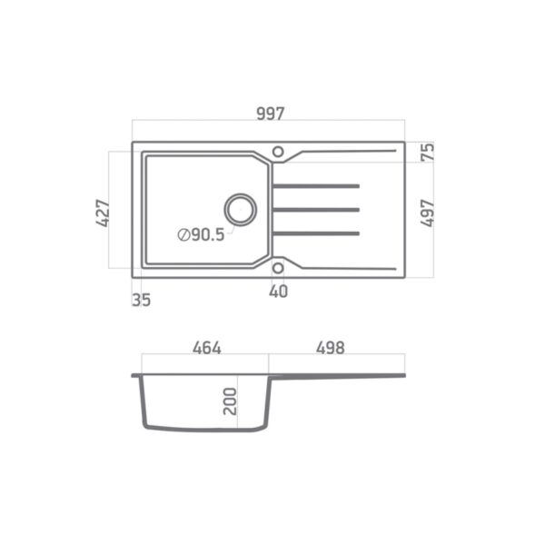 ULTRA GRANITE 811 (100Χ50) SANITEC - Image 2