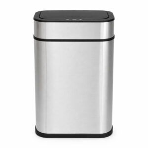 Μεταλλικός Κάδος Απορριμμάτων 27L Με Αισθητήρα Κίνησης Ασημί