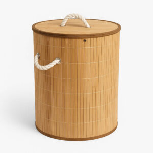 Kαλάθι Απλύτων Ψάθινο Στρογγυλό