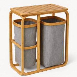 Καλάθι Απλύτων Με 3 Θήκες 70X33X33cm