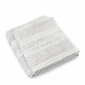 Σετ 2 Τεμαχίων Πετσέτες Μπάνιου ” The Good Life” Γκρι-Γαλάζιο