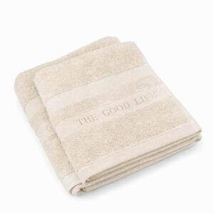 Σετ 2 Τεμαχίων Πετσέτες Μπάνιου ” The Good Life” Μπεζ