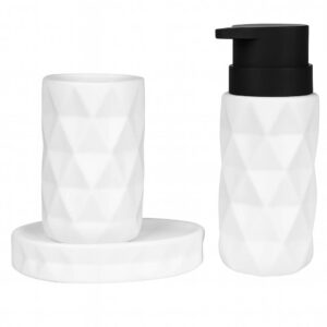 Σετ Μπάνιου 3 Τεμαχίων Λευκό Ματ