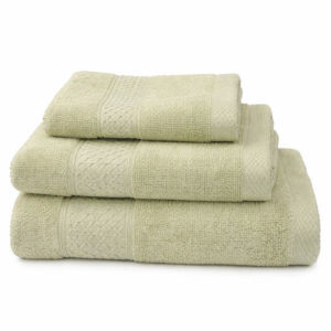 Σετ 3 Tεμάχιων Βαμβακερές Πετσέτες Μπάνιου Λαχανί