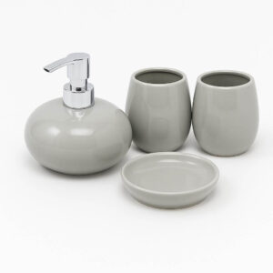 Σετ Αξεσουάρ Μπάνιου 4 Τεμαχίων Κεραμικά