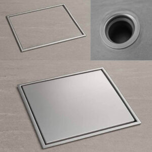 Σιφώνι Δαπέδου 15x15cm Ανοξείδωτο Για Πλακάκι