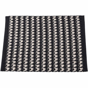 Πατάκι Μπάνιου Ιδιαίτερη Ασπρόμαυρη Πλέξη 50x80cm