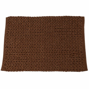 Πατάκι Μπάνιου Ιδιαίτερη Καφέ Πλέξη 50x80cm
