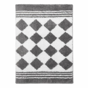 Πατάκι Μπάνιου Ρόμβος Γκρι-Λευκό 50x80cm