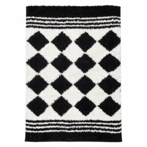 Πατάκι Μπάνιου Ρόμβος Μαύρο-Λευκό 50x80cm