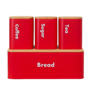 Σετ 4 Τεμαχίων Δοχείων Αποθήκευσης Κουζίνας